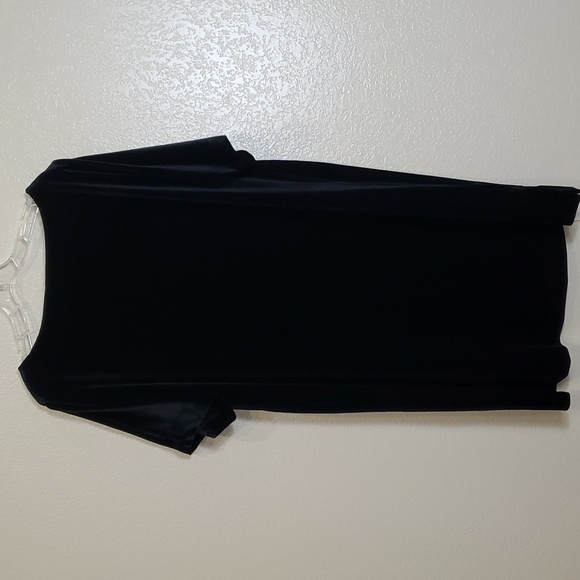 Chico's Plus Size Black Velvet Shift Dress Size 3 US 16/18 Holiday Party - Picture 4 of 8